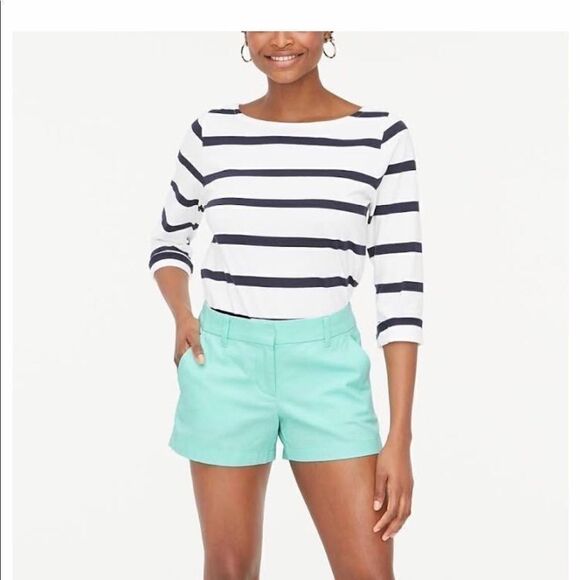 J Crew Chino Shorts Size 00 Mint Green 100% Cotton - Picture 1 of 9